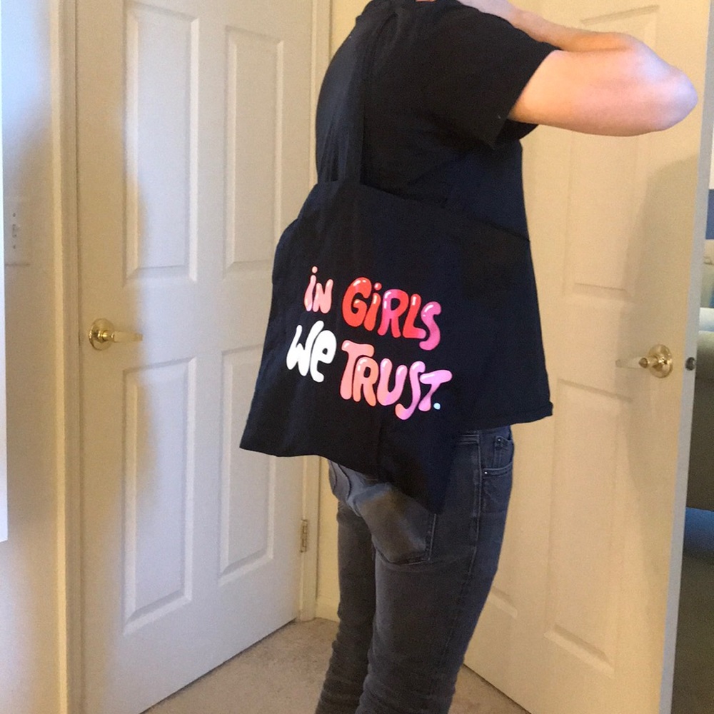 In Girls We Trust Black Tote